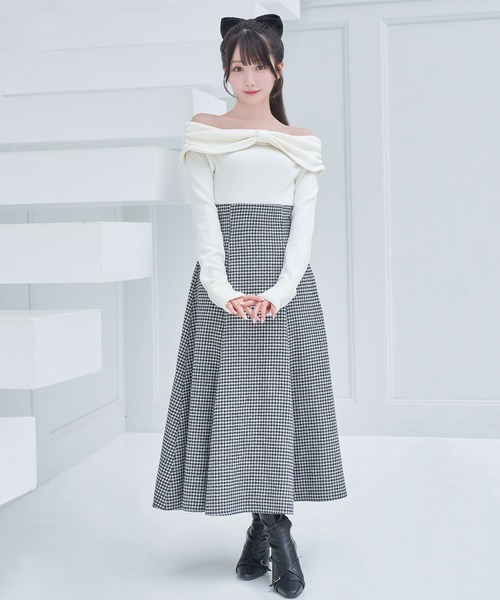 Rose Muse（ロゼミューズ） ワンピース Front ribbon dress : ZOZOTOWN
