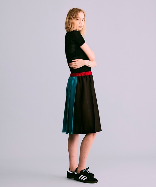 「NOISE MAKER」 プリーツスカート 38 ブルー レディース_画像6