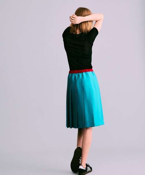 「NOISE MAKER」 プリーツスカート 38 ブルー レディース_画像7