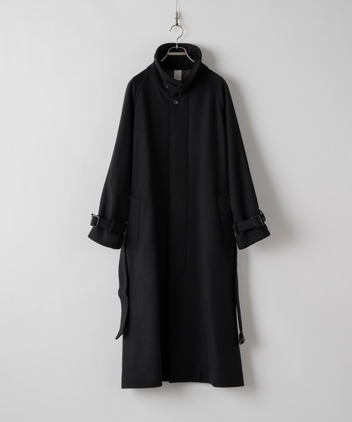 Casper John（キャスパージョン） ステンカラーコート MEDIUM ブラック