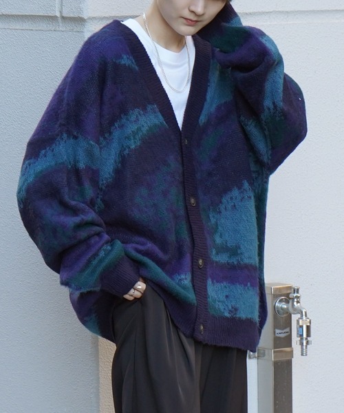 「Confirm」 ニットカーディガン L ブラック メンズ_画像4