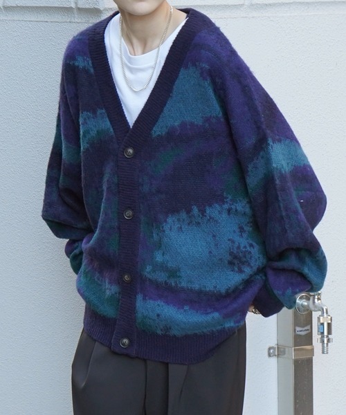 「Confirm」 ニットカーディガン L ブラック メンズ_画像8