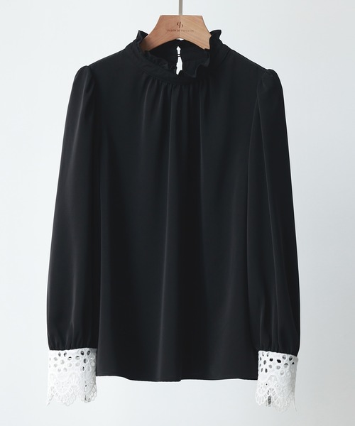 「SAISON DE PAPILLON」 長袖ブラウス L ブラック レディース_画像2