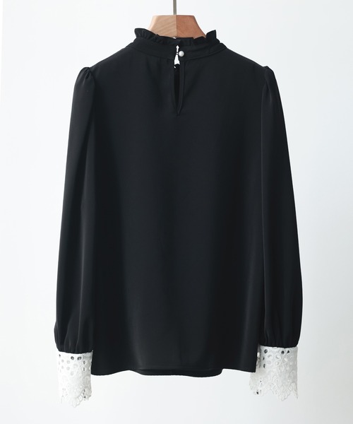 「SAISON DE PAPILLON」 長袖ブラウス L ブラック レディース_画像3