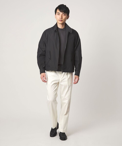 スラックス コットン ポリウレタン 1アウトプリーツ チノパンツ スラックス メンズ