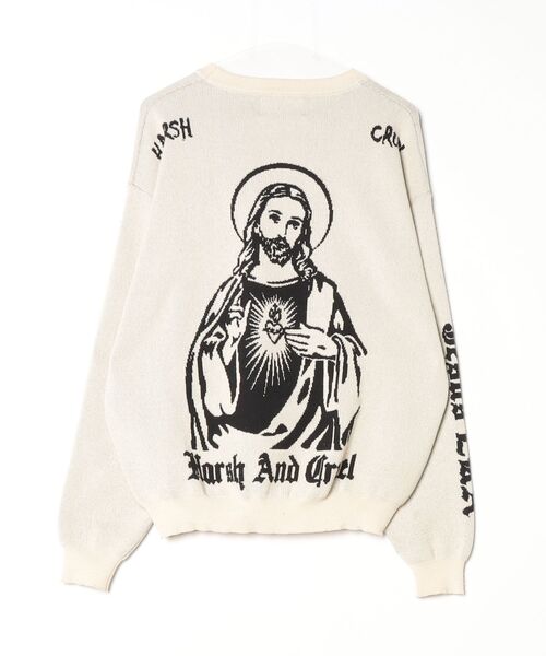 「HARSH AND CRUEL」 長袖ニット S ホワイト メンズ_画像2