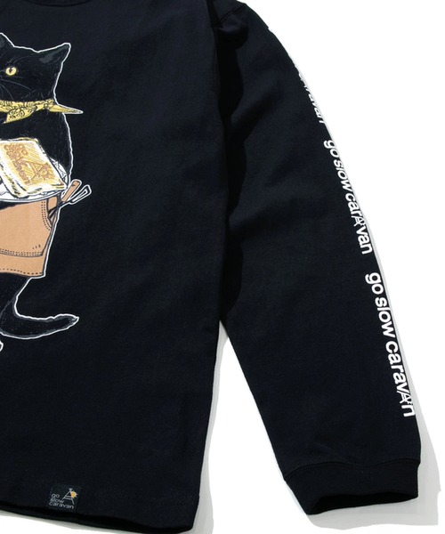 「go slow caravan」 長袖Tシャツ LARGE ブラック メンズ_画像5