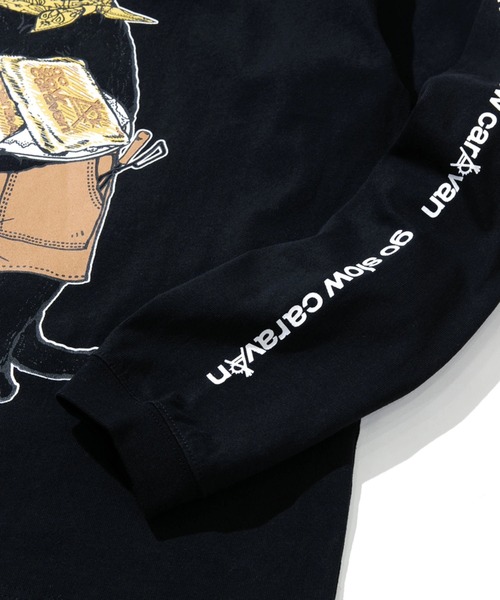 「go slow caravan」 長袖Tシャツ LARGE ブラック メンズ_画像6