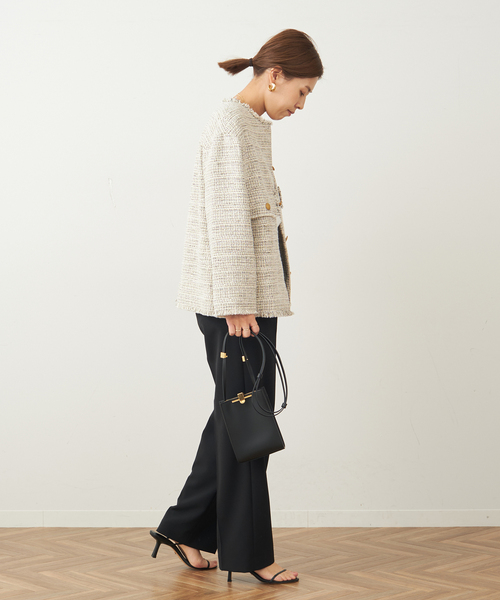 「journal standard L'essage」 スラックス 36 ブラック レディース_画像3