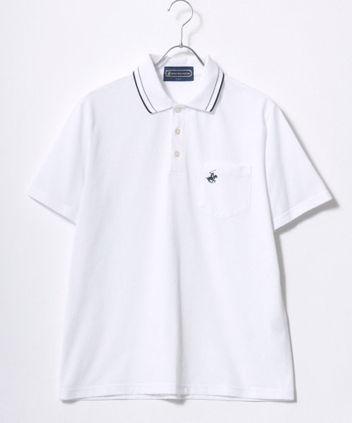 「BEVERLY HILLS POLO CLUB」 半袖ポロシャツ LL ネイビー メンズ_画像2