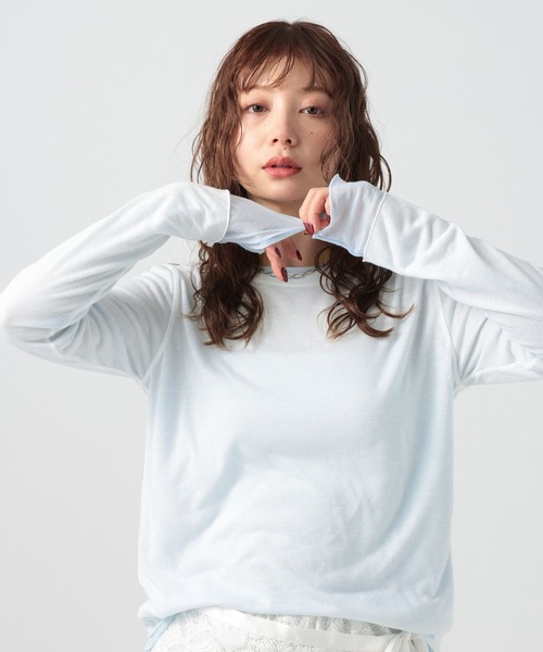 IRENE シアーレイヤードロングスリーブTシャツ BAYFLOW（ベイフロー） tシャツ 「リバーシブル仕様」シアーレイヤード