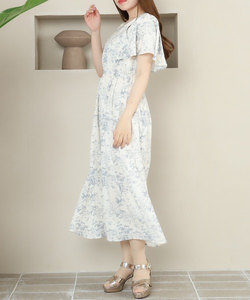 「ASTORIA ODIER」 半袖ワンピース MEDIUM グリーン レディース_画像2