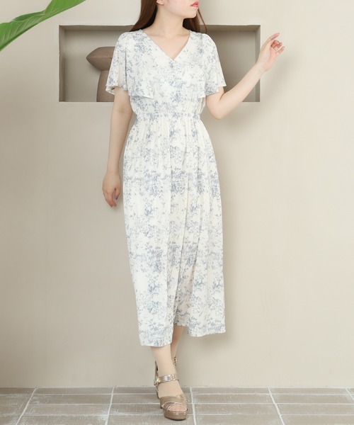 「ASTORIA ODIER」 半袖ワンピース MEDIUM グリーン レディース_画像4
