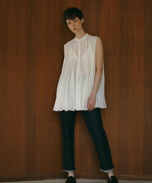 「ETRE TOKYO」 ノースリーブシャツ FREE ホワイト レディース_画像4