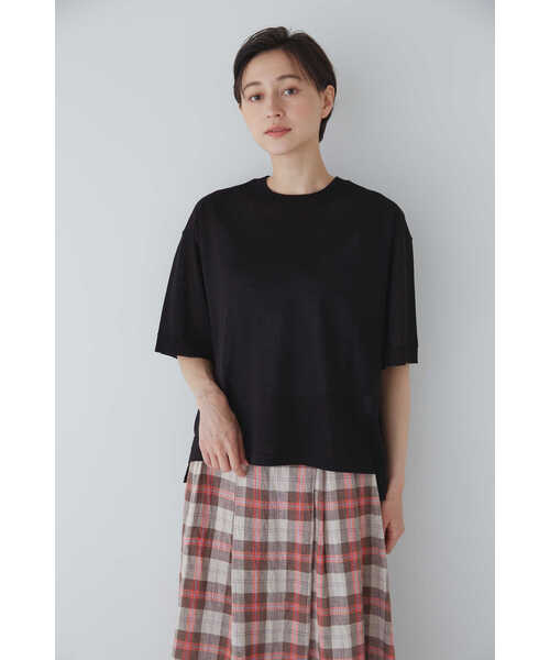 「human woman」 半袖ニット MEDIUM ブラック レディース_画像4
