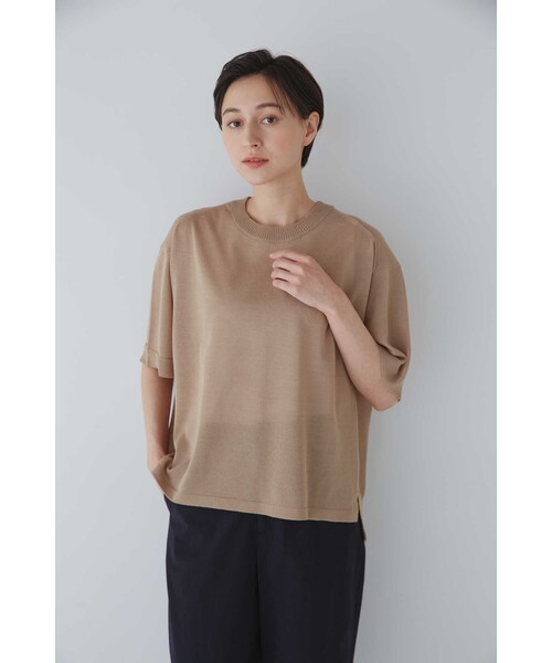 「human woman」 半袖ニット MEDIUM ブラック レディース_画像9