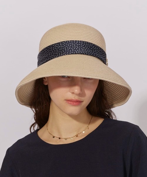 Chapeau d' O（シャポードオー） 帽子 ハット Silk Braid Capeline Dot