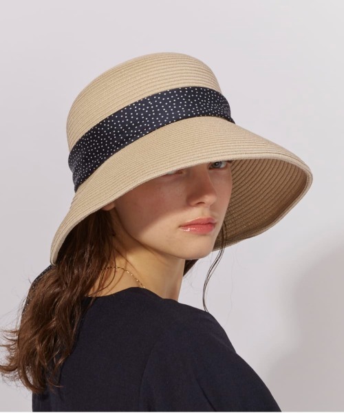 Chapeau d' O（シャポードオー） 帽子 ハット Silk Braid Capeline Dot