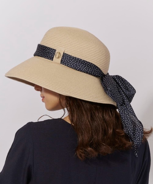 Chapeau d' O（シャポードオー） 帽子 ハット Silk Braid Capeline Dot