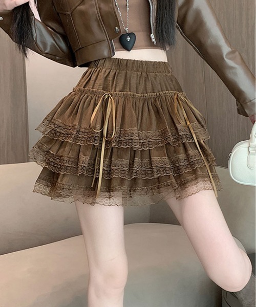 スカート レース ティアード ミニスカート : ZOZOTOWN Yahoo!店 - 通販