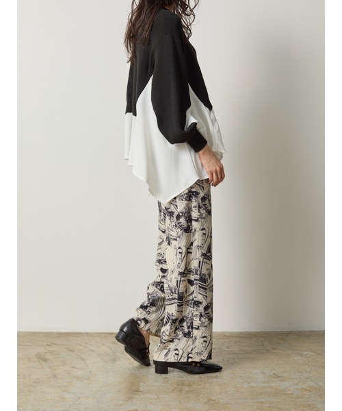 「DOLLUPOOPS」 イージーパンツ 38 アイボリー レディース_画像3