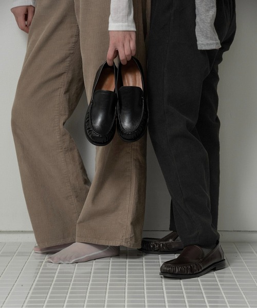 lawgy ギャザードトゥアクセントローファー lawgy（ラウジー） ローファー gathered toe accent loafer