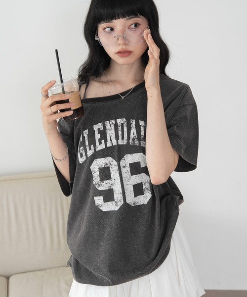 WEGO（ウィゴー） tシャツ 半袖 WEGO/2WAYグラフィックワンショルBIGT