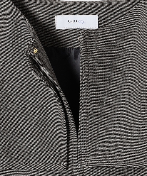 「SHIPS any」 長袖ワンピース ONE SIZE チャコールグレー レディースの画像