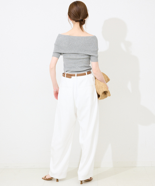 SLOBE IENA♡リブニット SLOBE IENA（スローブイエナ） ニット セーター オフショルダー