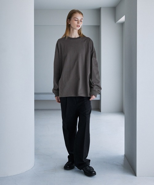「SERACE」 長袖Tシャツ L アッシュブラウン メンズ_画像2