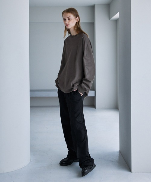 「SERACE」 長袖Tシャツ L アッシュブラウン メンズ_画像5