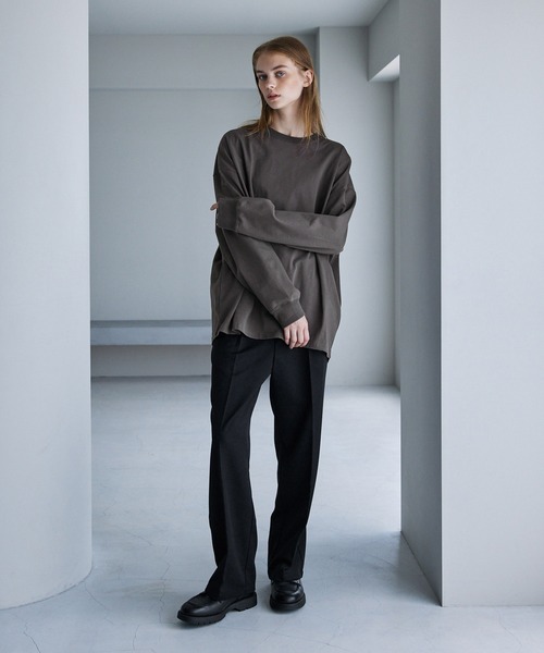 「SERACE」 長袖Tシャツ L アッシュブラウン メンズ_画像6