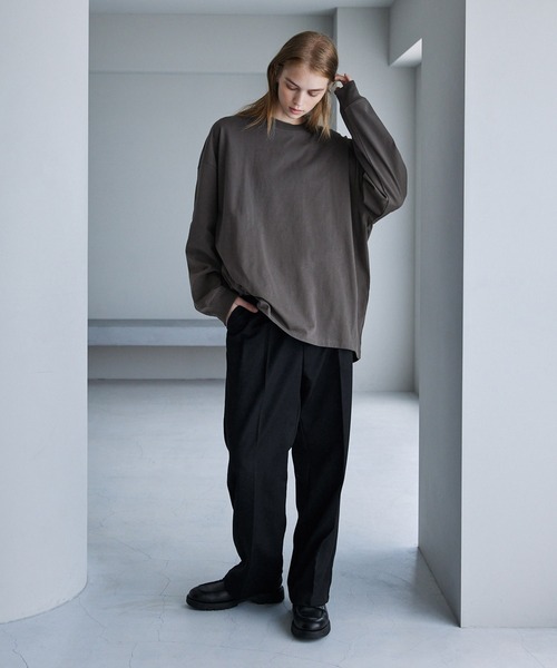 「SERACE」 長袖Tシャツ L アッシュブラウン メンズ_画像7