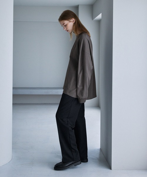 「SERACE」 長袖Tシャツ L アッシュブラウン メンズ_画像8