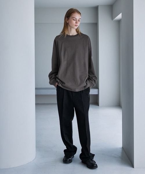「SERACE」 長袖Tシャツ L アッシュブラウン メンズ_画像9