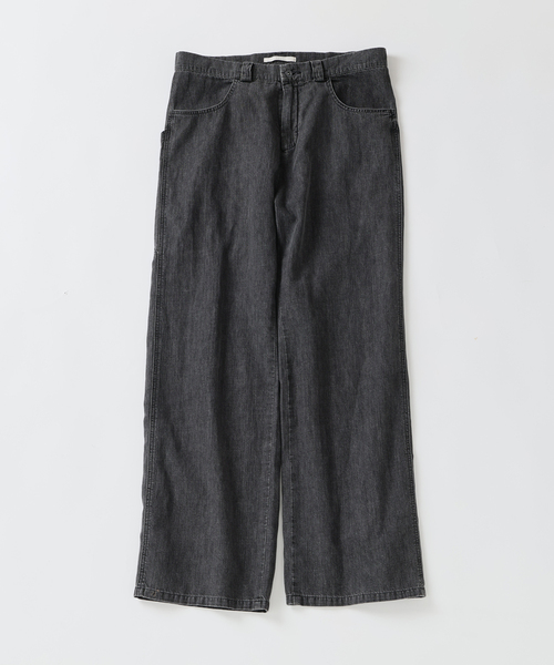 ワイドパンツ ジーンズ SEYA.(セヤ) 別注 GROUND PANTS LINEN DENIM メンズ レディースの画像