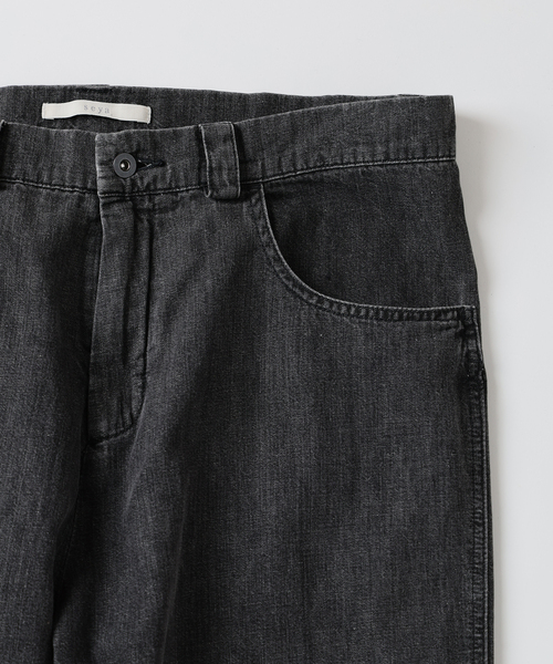ワイドパンツ ジーンズ SEYA.(セヤ) 別注 GROUND PANTS LINEN DENIM メンズ レディースの画像