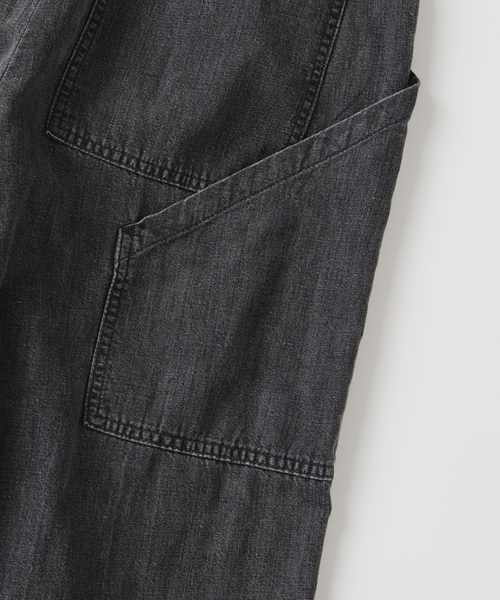 ワイドパンツ ジーンズ SEYA.(セヤ) 別注 GROUND PANTS LINEN DENIM メンズ レディースの画像