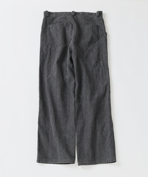 ワイドパンツ ジーンズ SEYA.(セヤ) 別注 GROUND PANTS LINEN DENIM メンズ レディースの画像