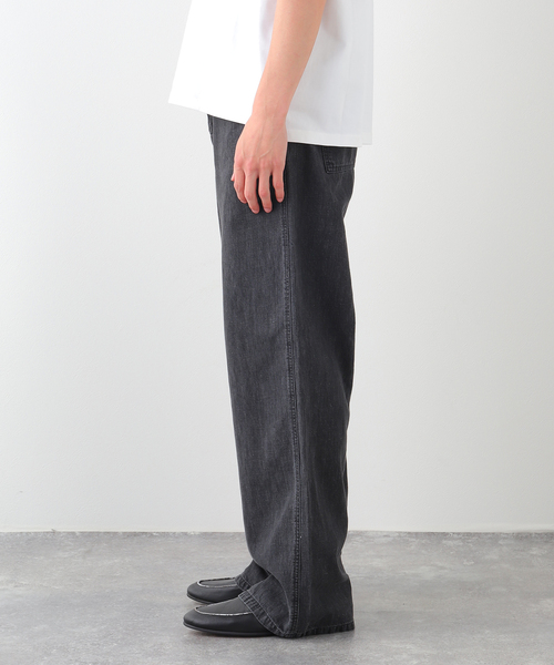 ワイドパンツ ジーンズ SEYA.(セヤ) 別注 GROUND PANTS LINEN DENIM メンズ レディースの画像