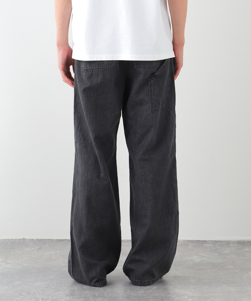 ワイドパンツ ジーンズ SEYA.(セヤ) 別注 GROUND PANTS LINEN DENIM メンズ レディースの画像