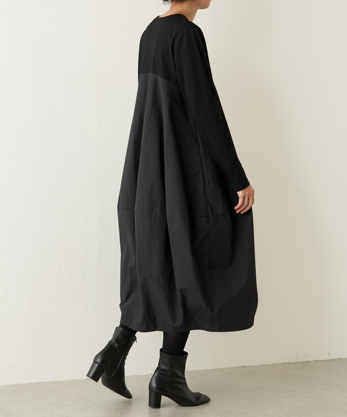「BEARDSLEY」 長袖ワンピース L ネイビー レディースの画像