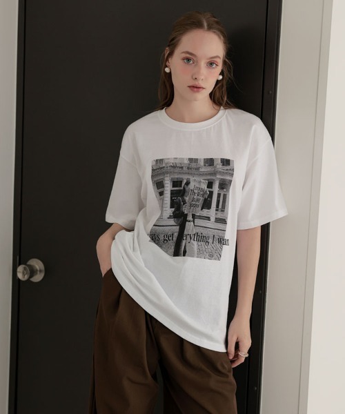 DONOBAN（ドノバン） tシャツ スナップフォトTee レディース
