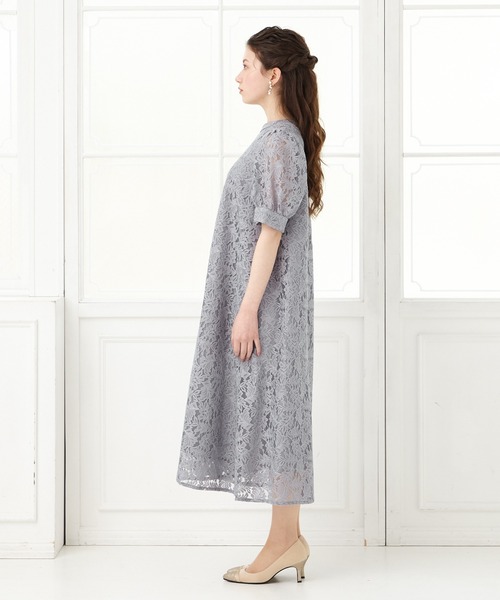 「AIMER」 半袖ワンピース SMALL ブルーグレー レディース_画像3