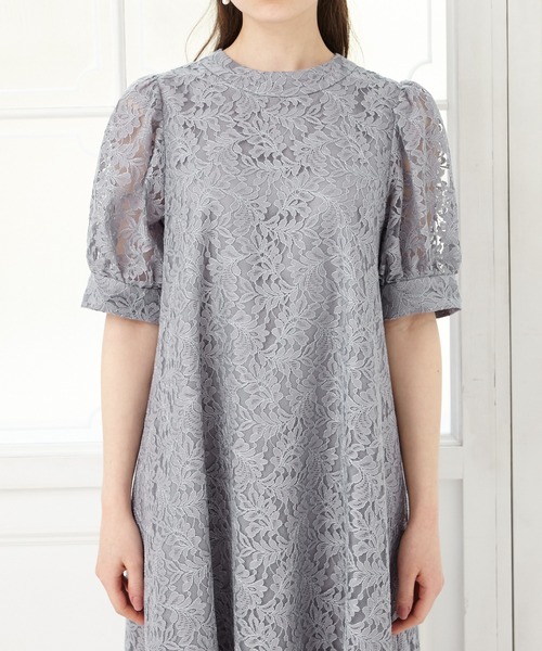 「AIMER」 半袖ワンピース SMALL ブルーグレー レディース_画像5