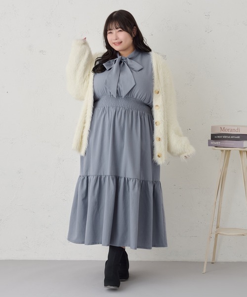 「Louiosy」 ニットカーディガン 4L アイボリー レディース_画像4