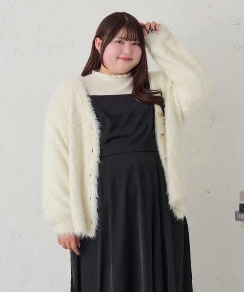「Louiosy」 ニットカーディガン 4L アイボリー レディース_画像7