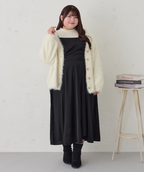 「Louiosy」 ニットカーディガン 4L アイボリー レディース_画像9