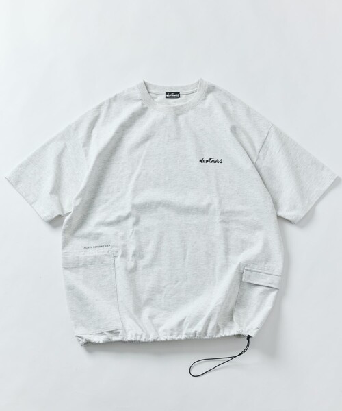 「WILD THINGS」 半袖Tシャツ MEDIUM グレー メンズ_画像4