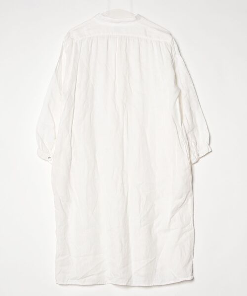 「fog linen work」 長袖ワンピース - ホワイト レディース_画像2